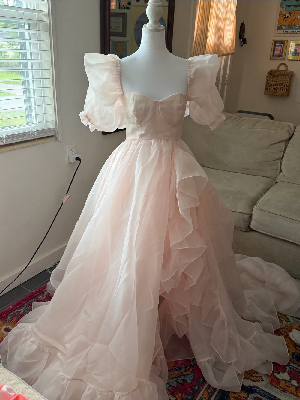 Selkie Pink The Peach Fuzz in Bloom Bridal Gown Size XS